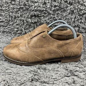 Bullboxer At Slip On Brown Faux Suede Wing Tip Loafer Comfort Shoes Womens 8.5